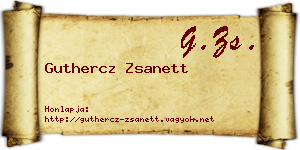 Guthercz Zsanett névjegykártya